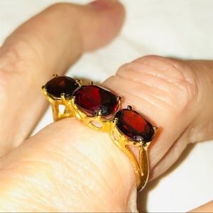 18k gold Mozambique ruby engagement ring size 7.5